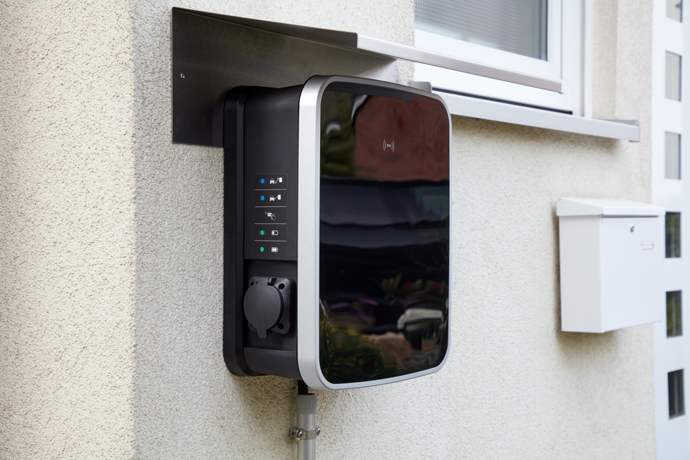 Wallbox an einem Einfamilienhaus